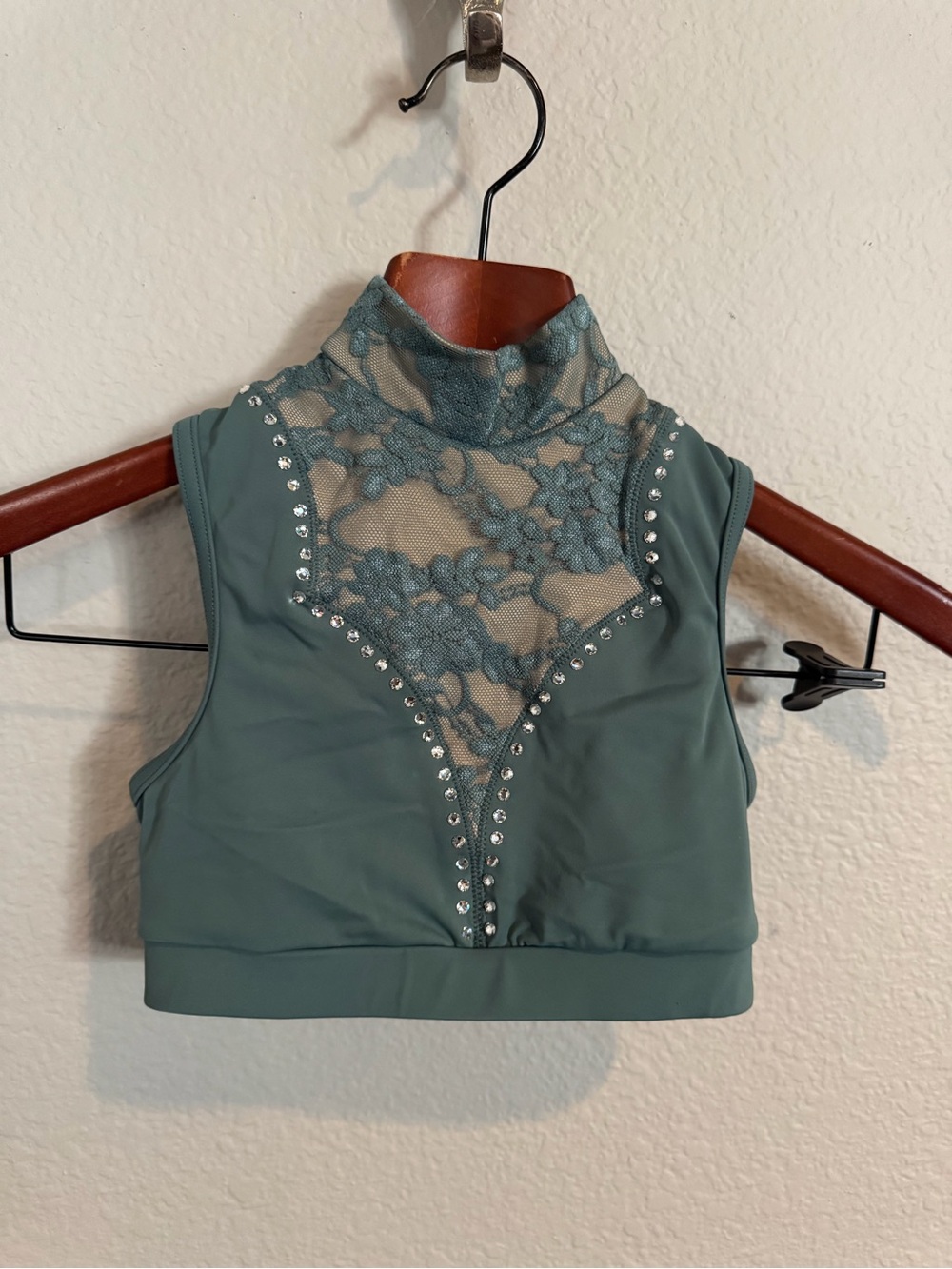 Ivy Sky Performance Crystal Lace Crop Top (Style MT11575) Weissmans LC